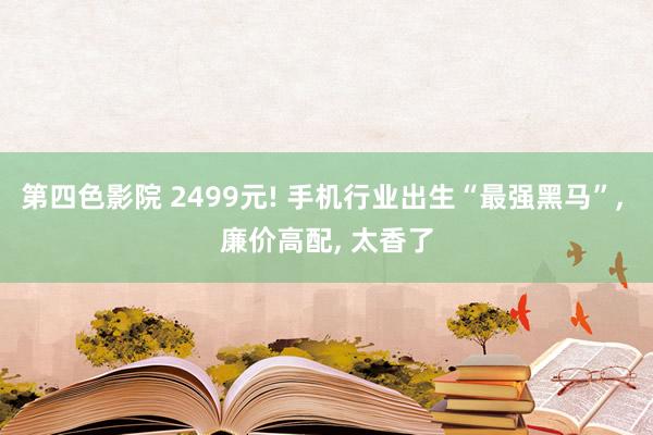 第四色影院 2499元! 手机行业出生“最强黑马”， 廉价高配， 太香了