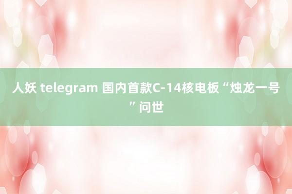 人妖 telegram 国内首款C-14核电板“烛龙一号”问世